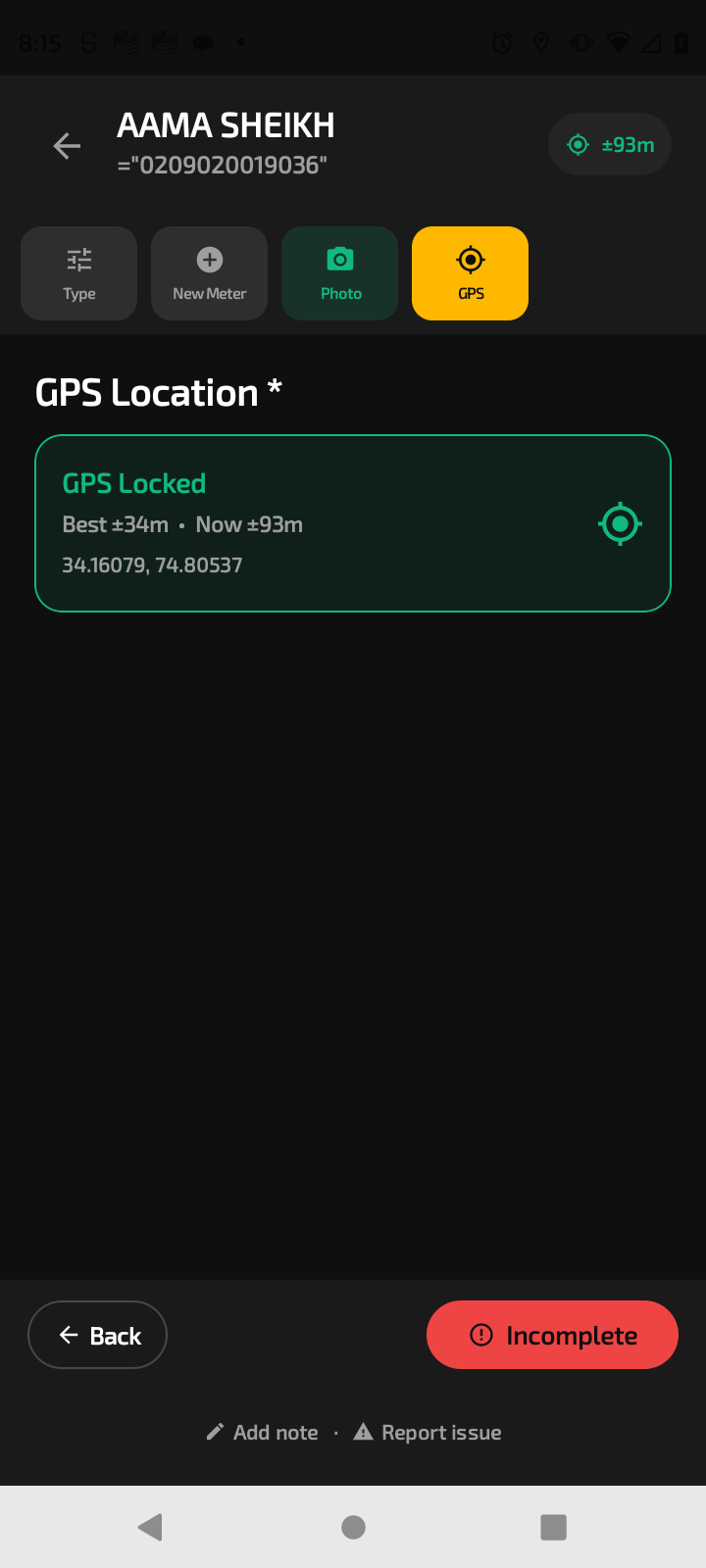 Scout GPS lock — verified location capture